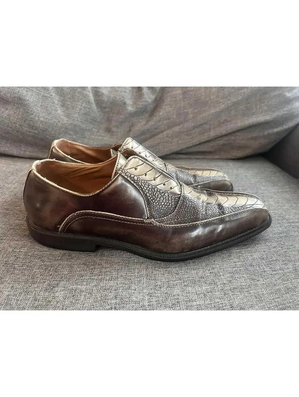 Lucio Ricci Oxford Dress Shoes Men’s Size 11 Lace Up NO LACES